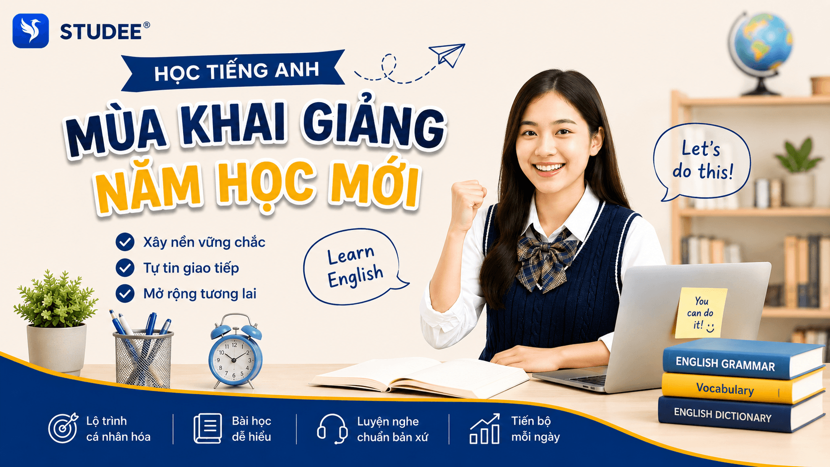 Học Tiếng Anh Mùa Khai Giảng: Bắt Đầu Hành Trình Mới Cùng STUDEE AI